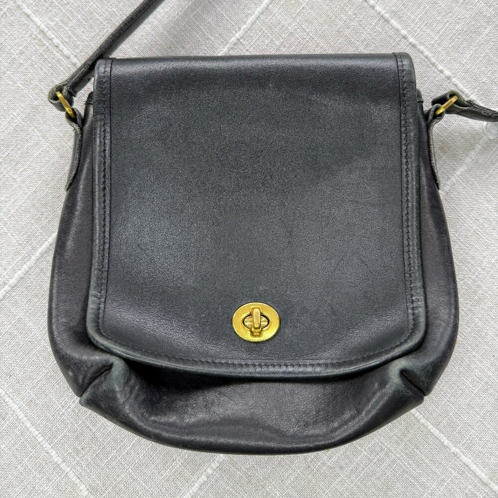 Coach Legacy Companion Style 9076 - Vintage Black Leather Crossbody